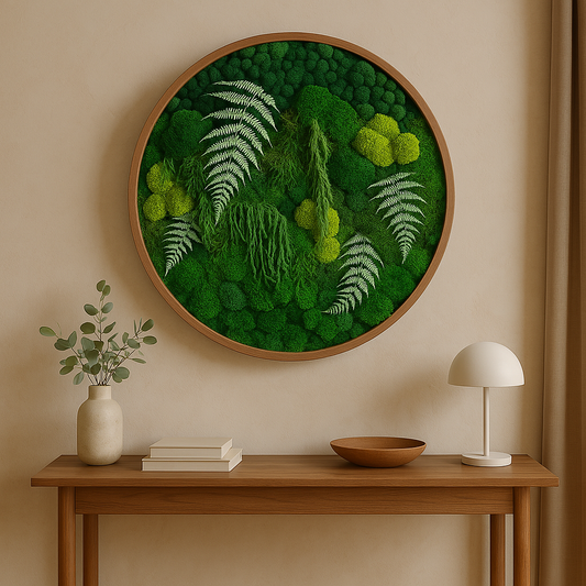 The Rainforest Sphere Circle Moss Art Frame