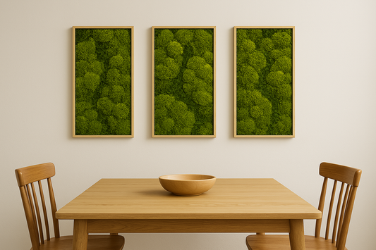Aerial Forest Moss Art Frame (Light Green, One Piece)